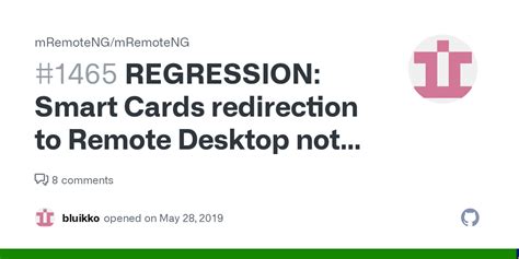 REGRESSION: Smart Cards redirection to Remote Desktop not 